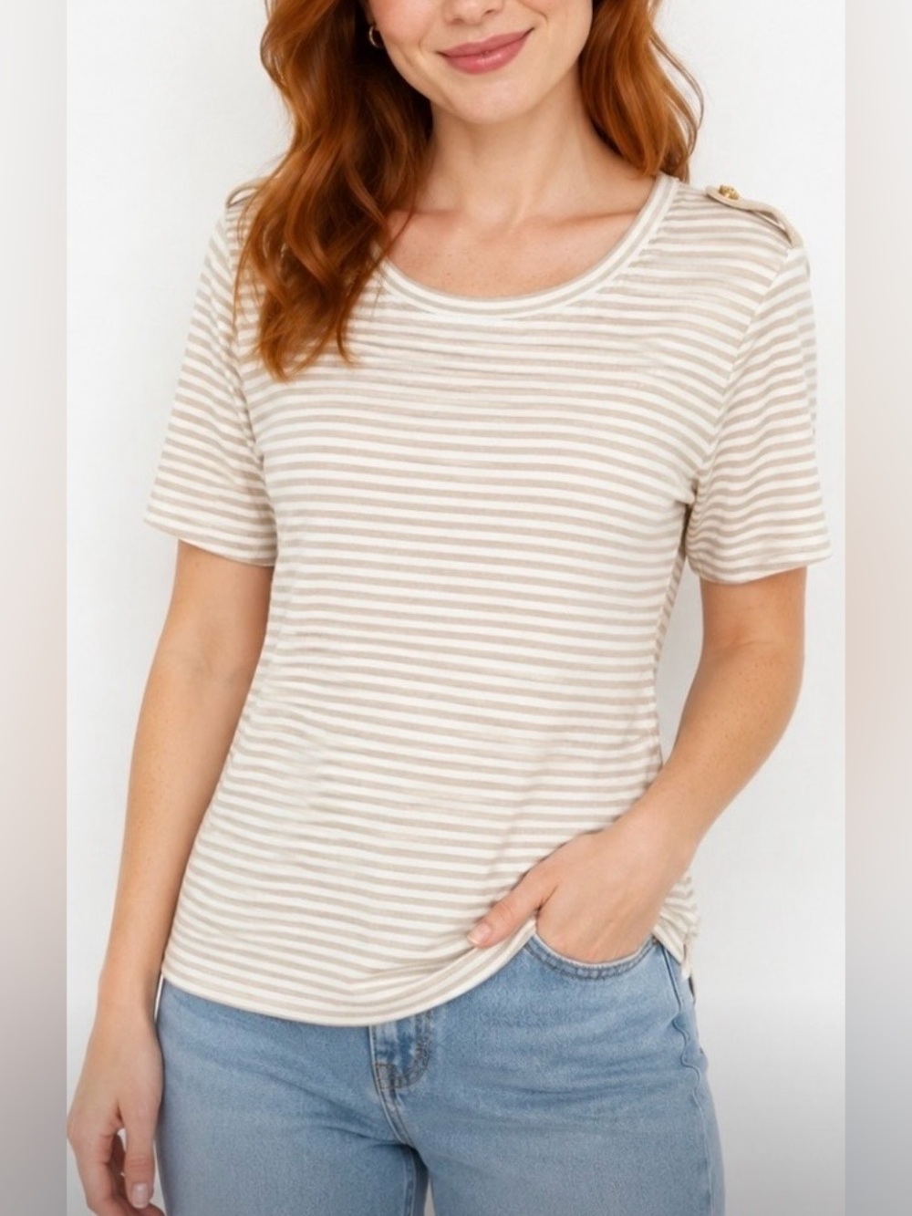 Preowned Tory Burch striped T- shirt medium
